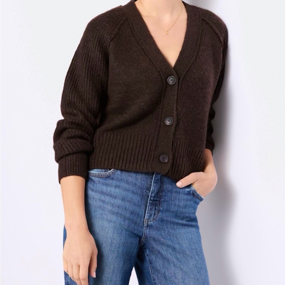 NWOT - Steve Madden Dark Brown Button-Up Cardigan